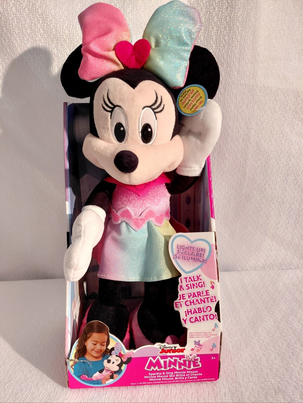 Disney Junior Minnie Mouse Sparkle & Sing Lights Up. Talk & Sing. New In Box